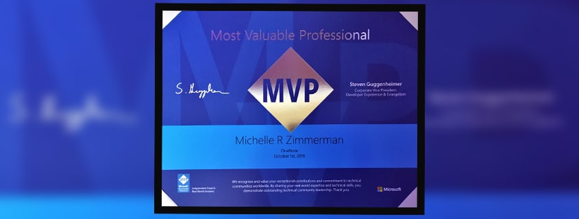 Michelle Zimmerman Microsoft MVP Award